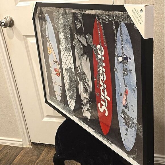 Design District Surfboard Supreme Glitter Embellished Framed Wall Decor - Picture 7 of 10